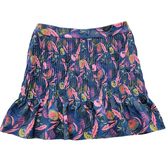SALONI Dresses & Skirts - Saloni Maggie Floral Pintuck Mini Skirt Size 10